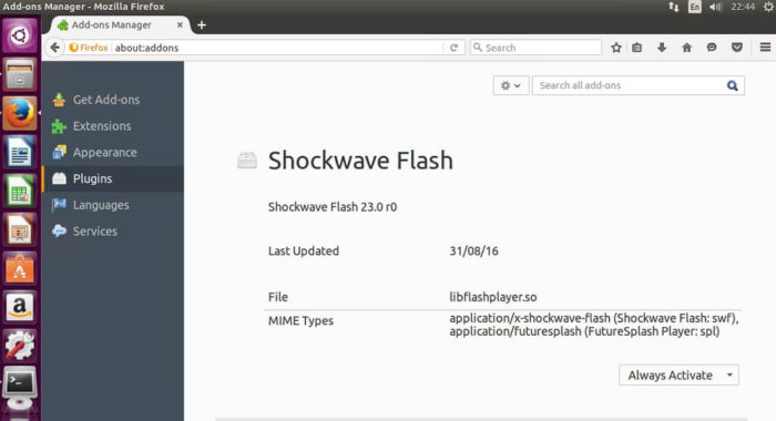 Adobe Flash Player Shockwave Flash 24.0 r0 v. 24.0.0.194