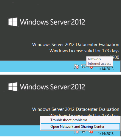 static IP Address to windows server 2012