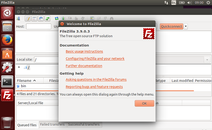 filezilla install directory